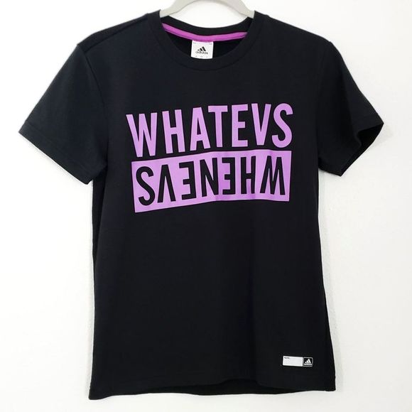 adidas Tops - Adidas Whatevs Black Short Sleeve Tee NWT Size XS
